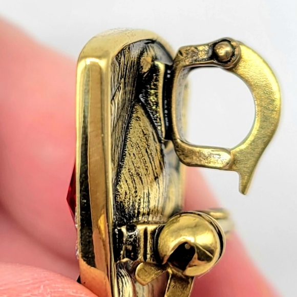 Heidi Daus Multicolor Swarovski Crystal Encrusted Tie Shaped Brooch Enhancer - Picture 10 of 13